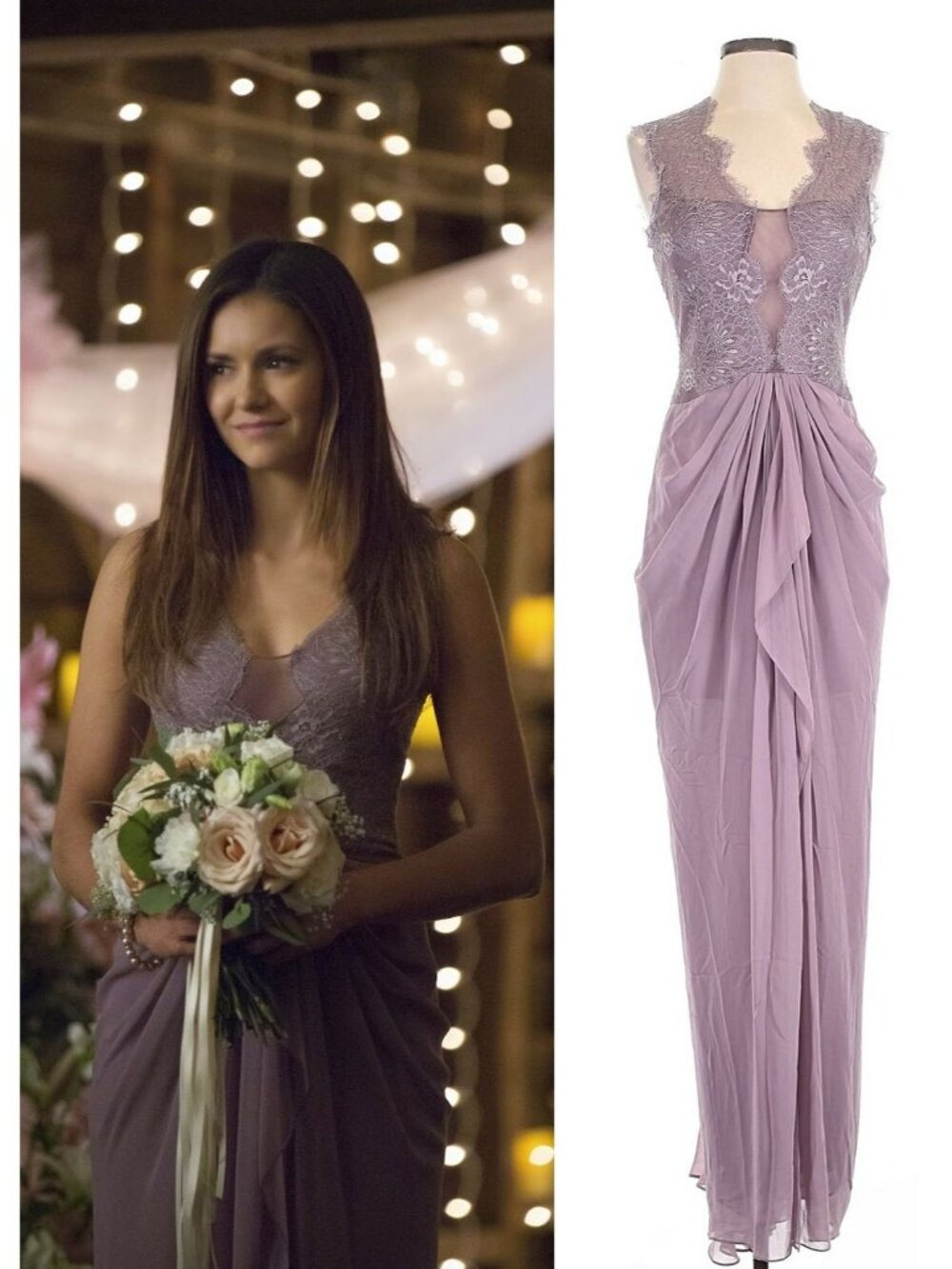 ASO ELENA GILBERT THE VAMPIRE DIARIES TVD Brandy Dress NWT NEW RARE